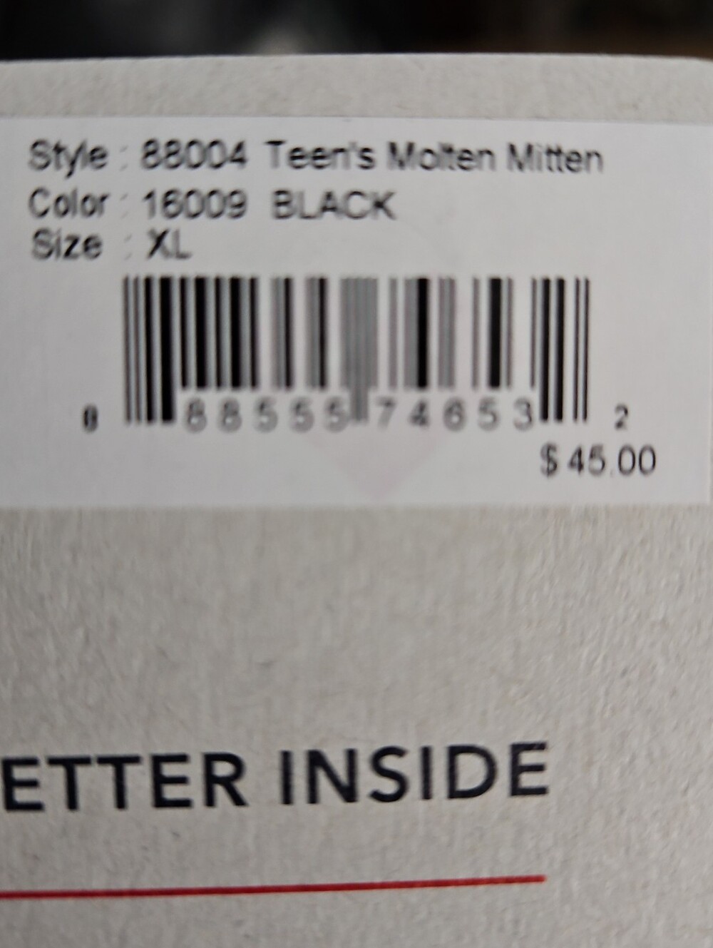 Obermeyer Kids Molten Mitten For Little Kids and Big Kids-size XL - Picture 3 of 3